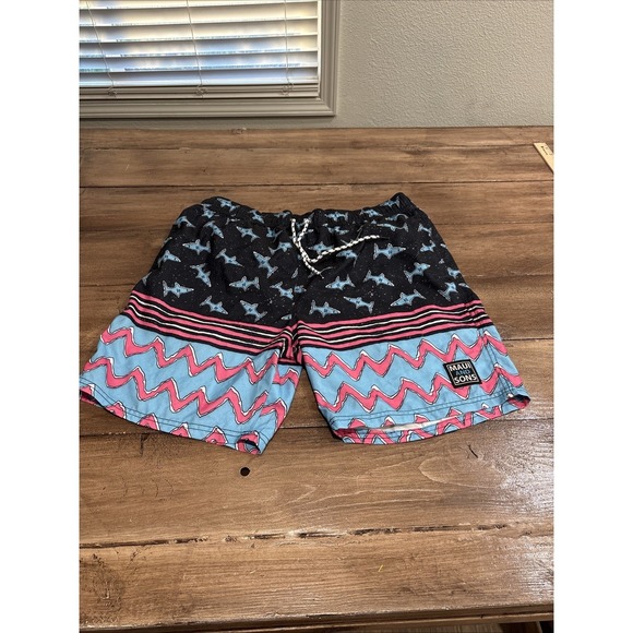 Maui and Sons Other - Maui and Sons Shredz Retro Drawstring Pool Swim Trunk Shorts SZ XL W34×L6